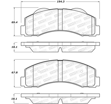 StopTech Performance 10-14 Ford F-150 Front Brake Pads