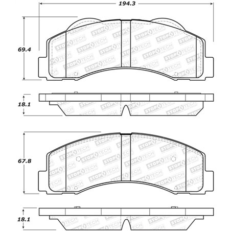 StopTech Performance 10-14 Ford F-150 Front Brake Pads