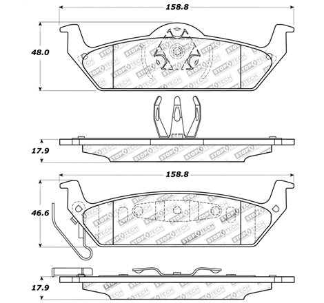 StopTech Performance 10-14 Ford F-150 Rear Brake Pads