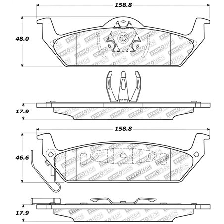 StopTech Performance 10-14 Ford F-150 Rear Brake Pads