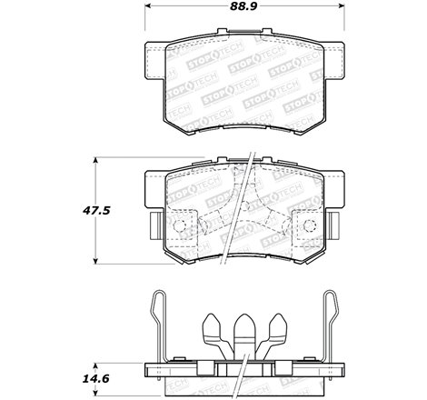 StopTech 05-16 Honda CR-V Street Rear Brake Pads