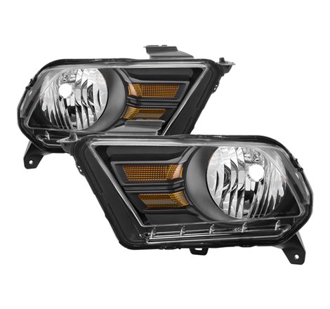 xTune Ford Mustang 10-14 (Non HID) OEM Style Headlights - OEM Black HD-JH-TCOL14-OE-L