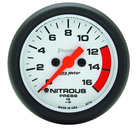 Autometer Phantom 2-1/16in 1600 PSI Digital Stepper Motor Nitrous Pressure Gauge