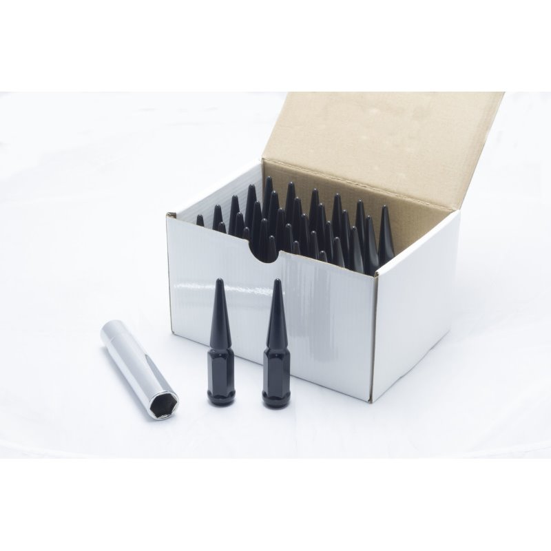 Wheel Mate Spiked Lug Nuts Set of 32 - Black 14x2.0