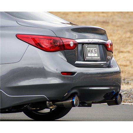 HKS Infiniti Q50 Hybrid VQ37 Dual Hi-Power Titanium Tip Catback Exhaust