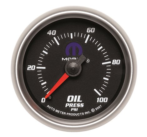 Autometer Mopar 2-1/16in Mechanical 100PSI Oil Pressure Gauge