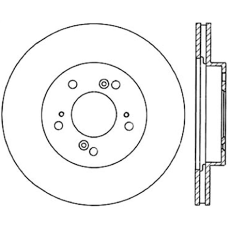 StopTech 97-01 Acura Integra Cryo Slotted Front Left Sport Brake Rotor