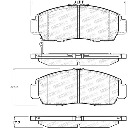 StopTech Performance 11-14 Acura TSX Front Brake Pads