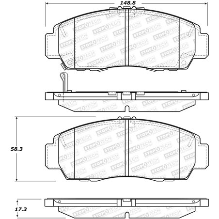 StopTech Performance 11-14 Acura TSX Front Brake Pads