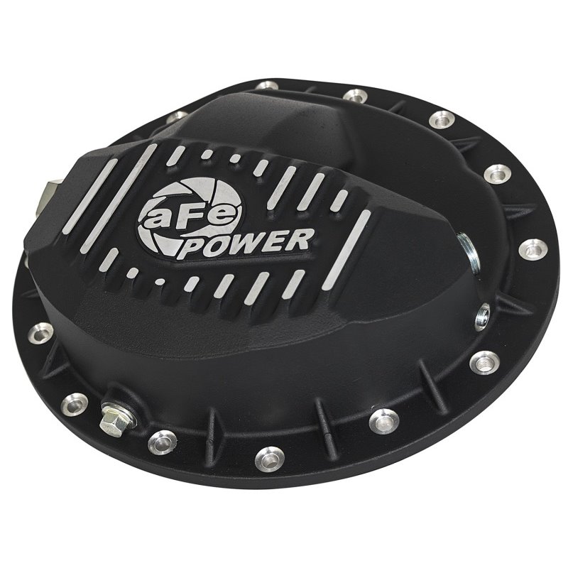 aFe Power Pro Series Rear Differential Cover Black w/Machined Fins 16-17 Nissan Titan XD(AAM 9.5-14)