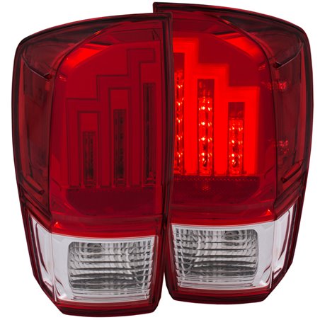 ANZO 2016-2017 Toyota Tacoma LED Taillights Red/Clear