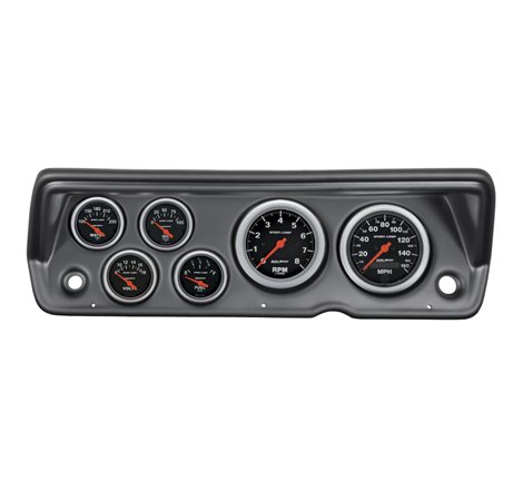 Autometer Sport-Comp 70-76 Duster/ Demon/ Dart Dash Kit 6pc Tach / MPH / Fuel / Oil / WTMP / Volt