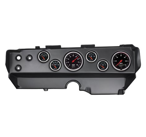 Autometer Designer Black 70-74 E-Body/Cuda/Challenger Dash Kit 6pc Tach/ MPH/ Fuel/ Oil/ WTMP/ Volt