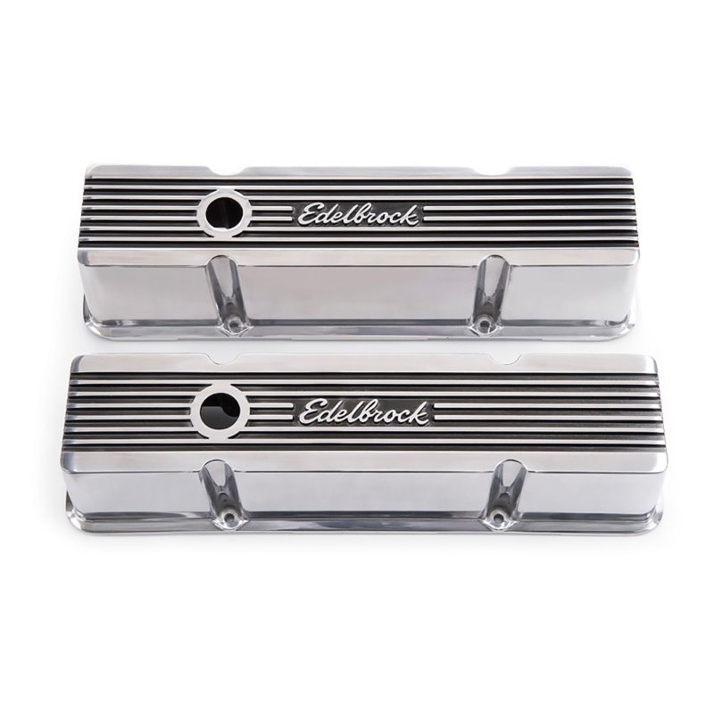 Edelbrock Valve Cover Elite II Series Chevrolet 1959-1986 262-400 CI V8 Tall Polished