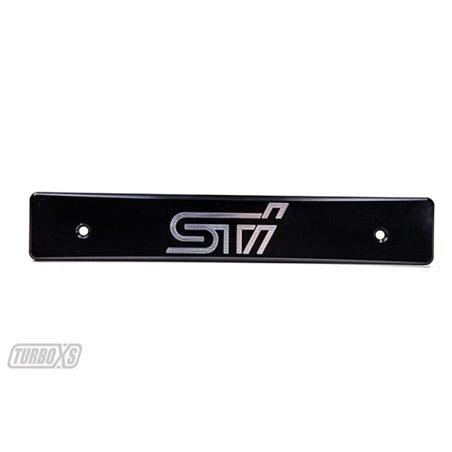 Turbo XS 15-17 Subaru WRX/STi Billet Aluminum License Plate Delete Black Machined STi Logo