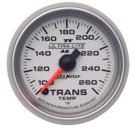 Autometer Ultra-Lite II  2-1/16in Transmission Temperature 100-260 Deg F Digital Stepper Motor Gauge