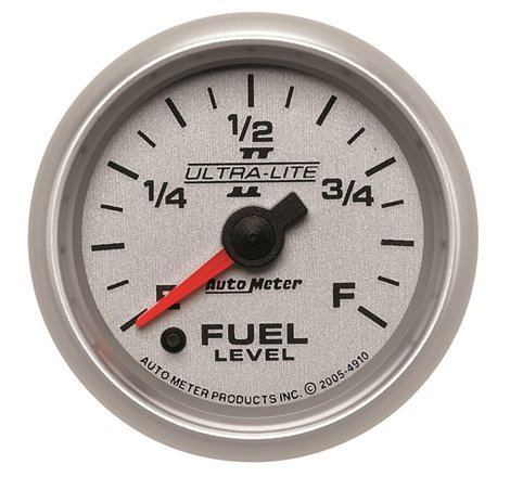 Autometer Ultra-Lite II 2-1/16in 0-280 Ohm Programmable Fuel Level Gauge