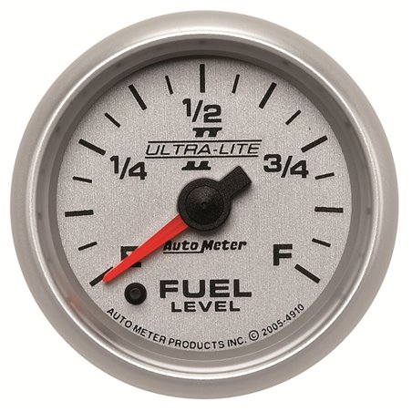 Autometer Ultra-Lite II 2-1/16in 0-280 Ohm Programmable Fuel Level Gauge