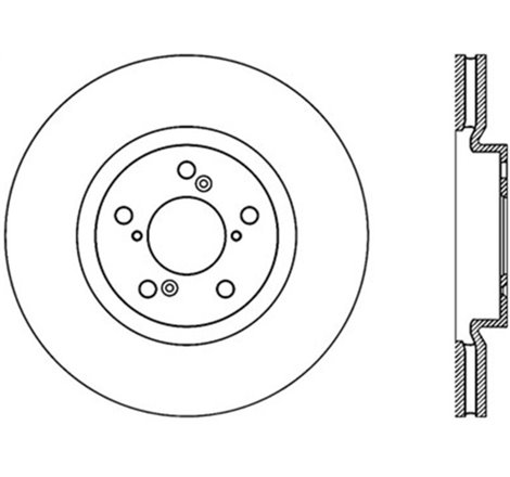 Stoptech 07-13 Acura MDX / 14-17 Acura RLX Cryo Premium Front Brake Rotor