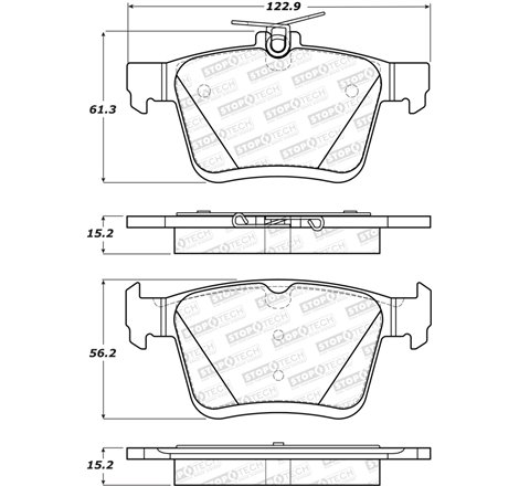 StopTech 2014 Acura TSX Sport Performance Rear Brake Pads