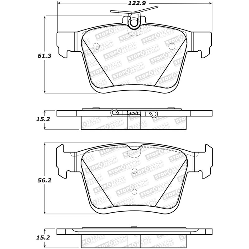 StopTech 2014 Acura TSX Sport Performance Rear Brake Pads