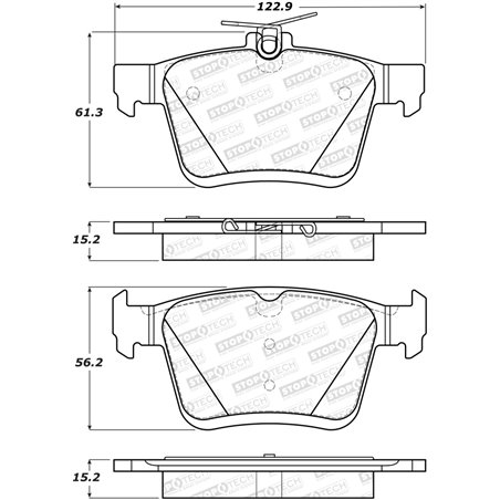 StopTech 2014 Acura TSX Sport Performance Rear Brake Pads