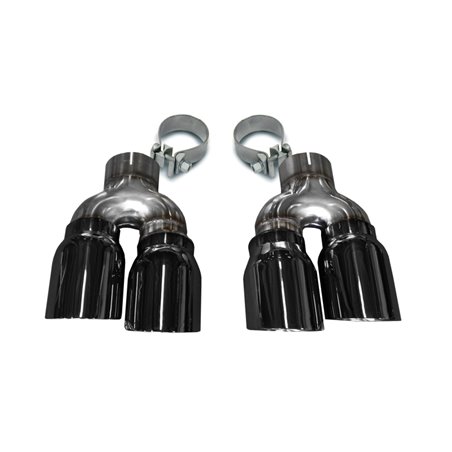 Corsa 16-18 Cadillac ATS 3.6T 4in Inlet / 4in Outlet Twin Black Tip Kit (For Corsa Exhaust Only)