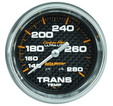 Autometer Ultra-Lite Carbon Fiber 2-5/8in Transmission Temp 140-280 Deg F