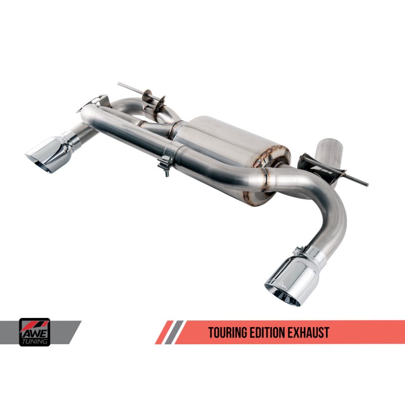 AWE Tuning BMW F3X 335i/435i Touring Edition Axle-Back Exhaust - Chrome Silver Tips (90mm)