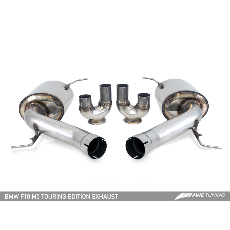 AWE Tuning BMW F10 M5 Touring Edition Axle-Back Exhaust Chrome Silver Tips