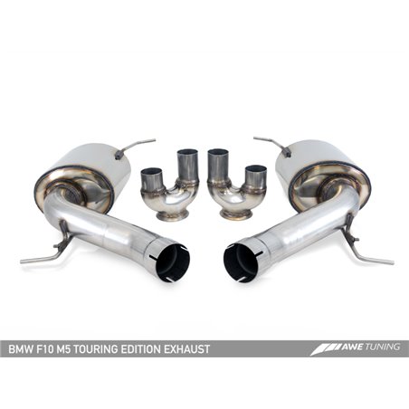 AWE Tuning BMW F10 M5 Touring Edition Axle-Back Exhaust Chrome Silver Tips