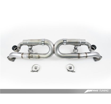 AWE Tuning Porsche 991 SwitchPath Exhaust for Non-PSE Cars Diamond Black Tips