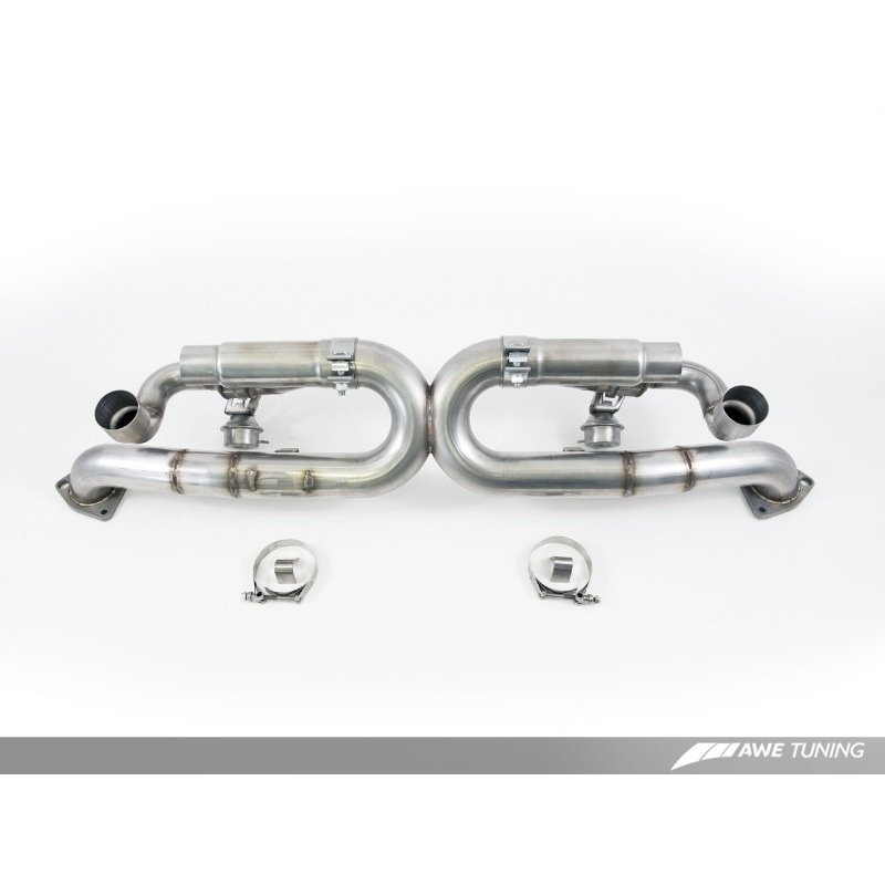 AWE Tuning Porsche 991 SwitchPath Exhaust for Non-PSE Cars Diamond Black Tips