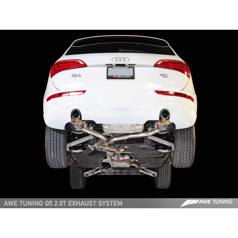 AWE Tuning Audi 8R Q5 2.0T Touring Edition Exhaust - Polished Silver Tips