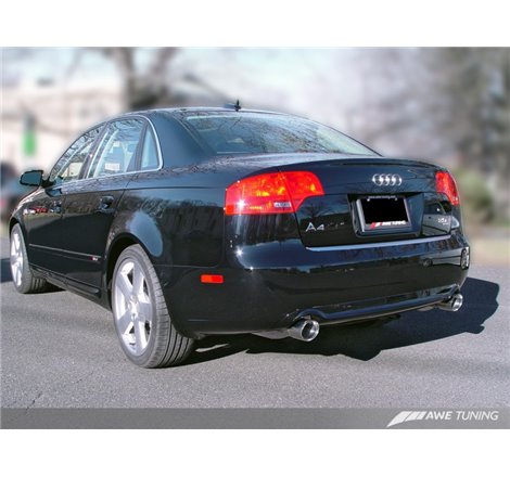 AWE Tuning Audi B7 A4 3.2L Touring Edition Dual Tip Exhaust - Diamond Black Tips