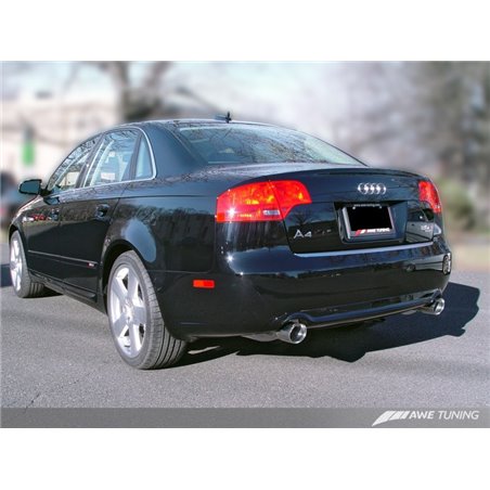 AWE Tuning Audi B7 A4 3.2L Touring Edition Dual Tip Exhaust - Diamond Black Tips