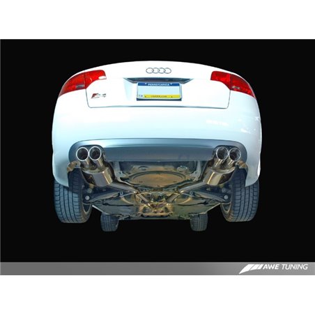 AWE Tuning Audi B7 S4 Touring Edition Exhaust - Polished Silver Tips