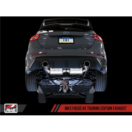 AWE Tuning Ford Focus RS Touring Edition Cat-back Exhaust- Non-Resonated - Chrome Silver Tips