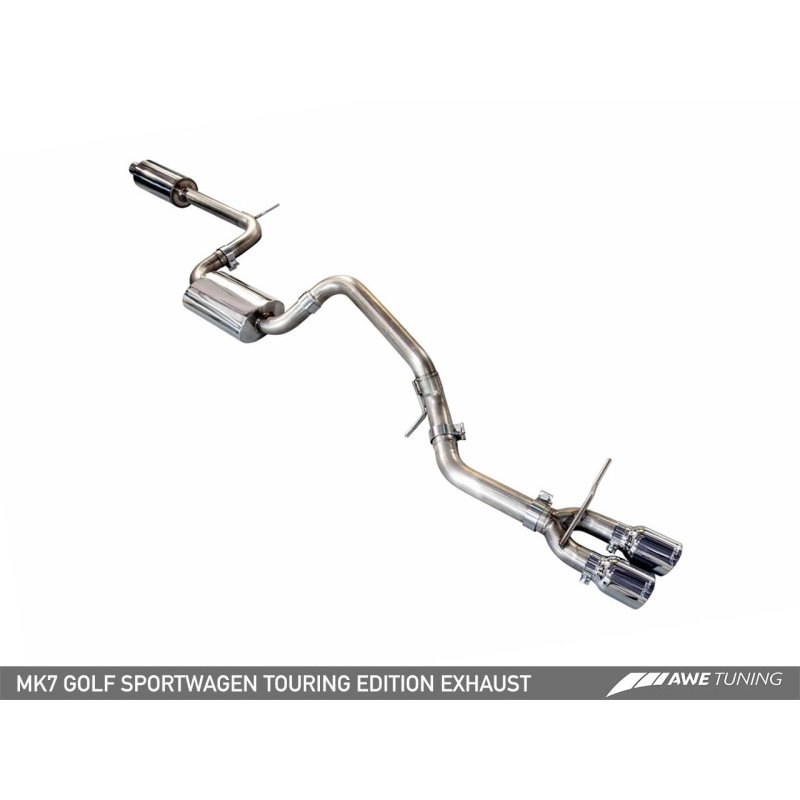 AWE Tuning VW MK7 Golf SportWagen Touring Edition Exhaust w/Chrome Silver Tips (90mm)