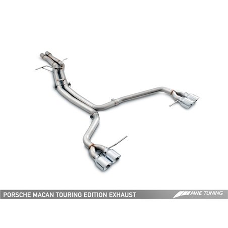 AWE Tuning Porsche Macan Touring Edition Exhaust System - Chrome Silver 102mm Tips