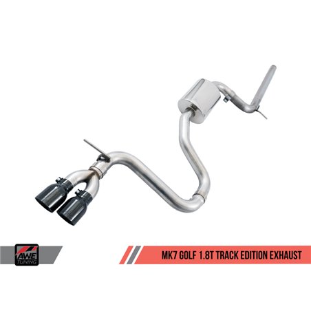 AWE Tuning VW MK7 Golf 1.8T Track Edition Exhaust w/Chrome Silver Tips (90mm)