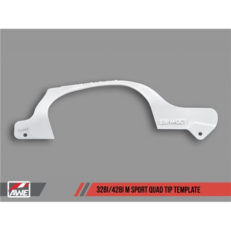 AWE Tuning BMW F3X 428i M Sport Quad Tip Marking Template