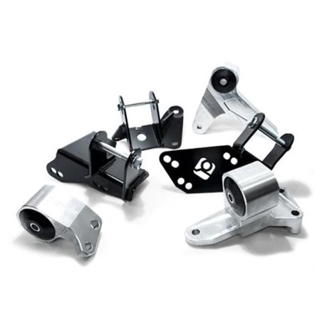 Innovative 96-00 Civic K-Series Silver Aluminum Mounts 85A Bushings (EG/DC Subframe)