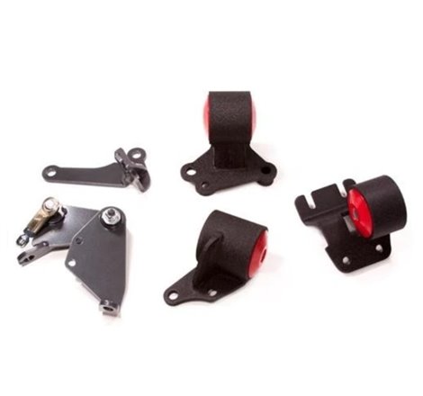 Innovative 90-93 Integra B-Series Black Steel Mounts 95A Bushings (Cable to Hydro Conversion)