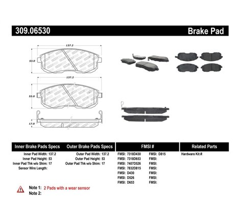 StopTech Performance 02-05 350z / 03-04 G35 / 03-05 G35X Front Brake Pads