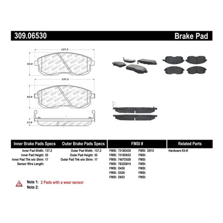 StopTech Performance 02-05 350z / 03-04 G35 / 03-05 G35X Front Brake Pads