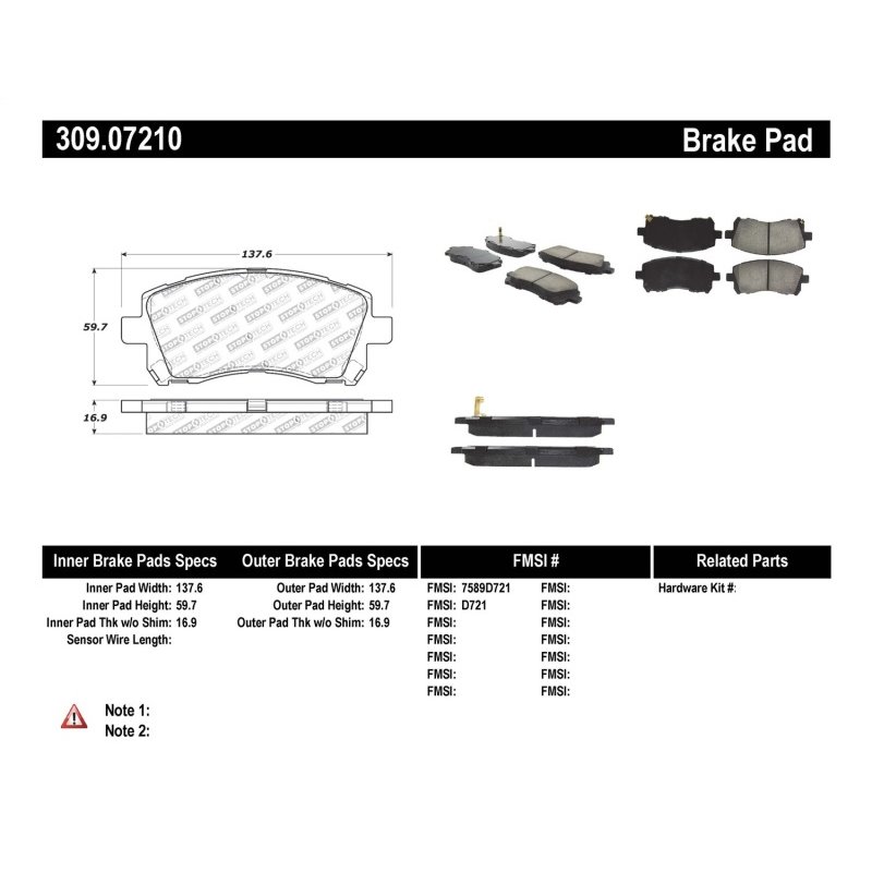 StopTech Performance 02-03 WRX Front Brake Pads