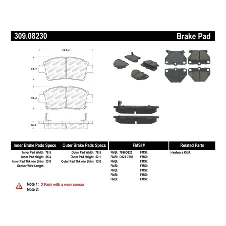 StopTech Performance 00-05 Celica GT-S Rear Brake Pads