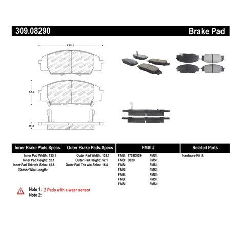 StopTech Performance 00-09 S2000/06+ Civic Si/02-06 RSX-S (non base) Front Brake Pads