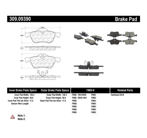 StopTech Performance 02-06 Mini Front Brake Pads